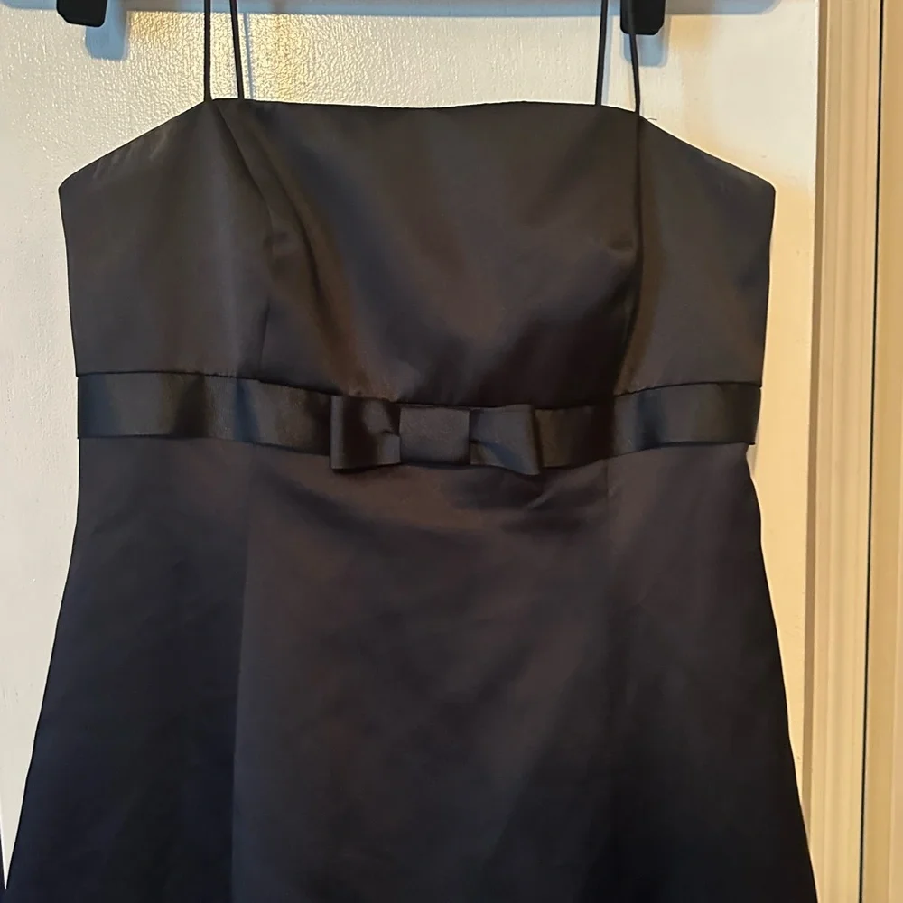 David's Bridal Strapless Black Dress - Picture 2 of 7
